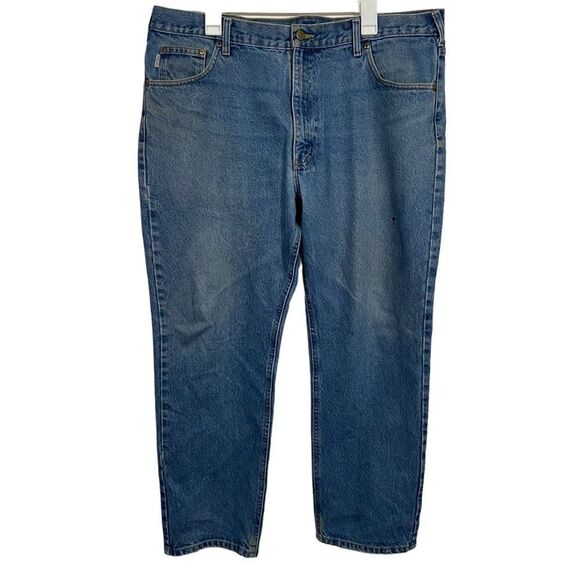 Carhartt 40x30 Medium Wash Straight Leg Jeans - Picture 1 of 5
